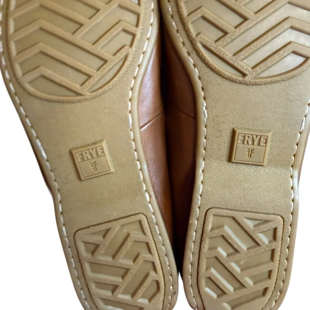 FRYE Brown Leather Moccasin Slip-Ons Driving Loafers Men’s Shoes - US Size 12 - Picture 14 of 14